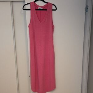 Wildflowers Pink Sleeveless Midi Dress